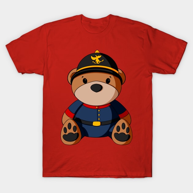 German Officer Teddy Bear T-Shirt by Alisha Ober Designs